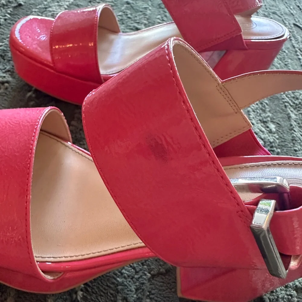 Urban Outfitters Pink/Fuschia Block Heel Sandals, Size 8/39 - Picture 4 of 7